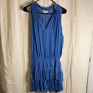 Current Air  Blue Gathered Waist Dress
